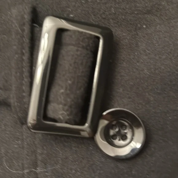 Women's Black Double-Breasted Coat - Picture 4 of 10